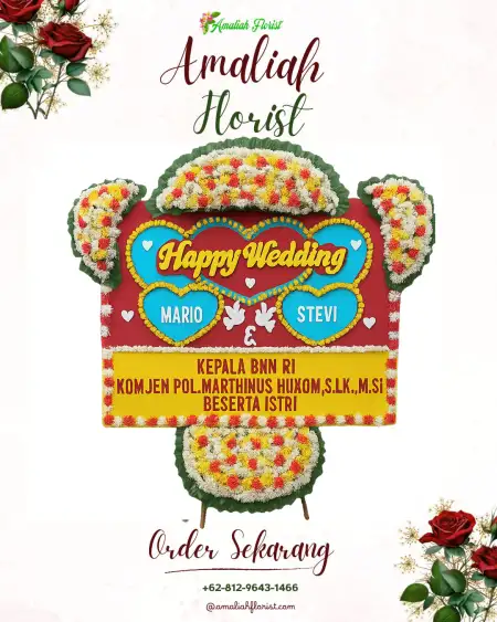 Papan Bunga Pernikahan Plumbon